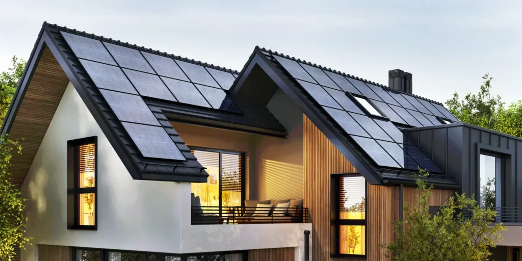 Image of Solar Products installed on roof of home