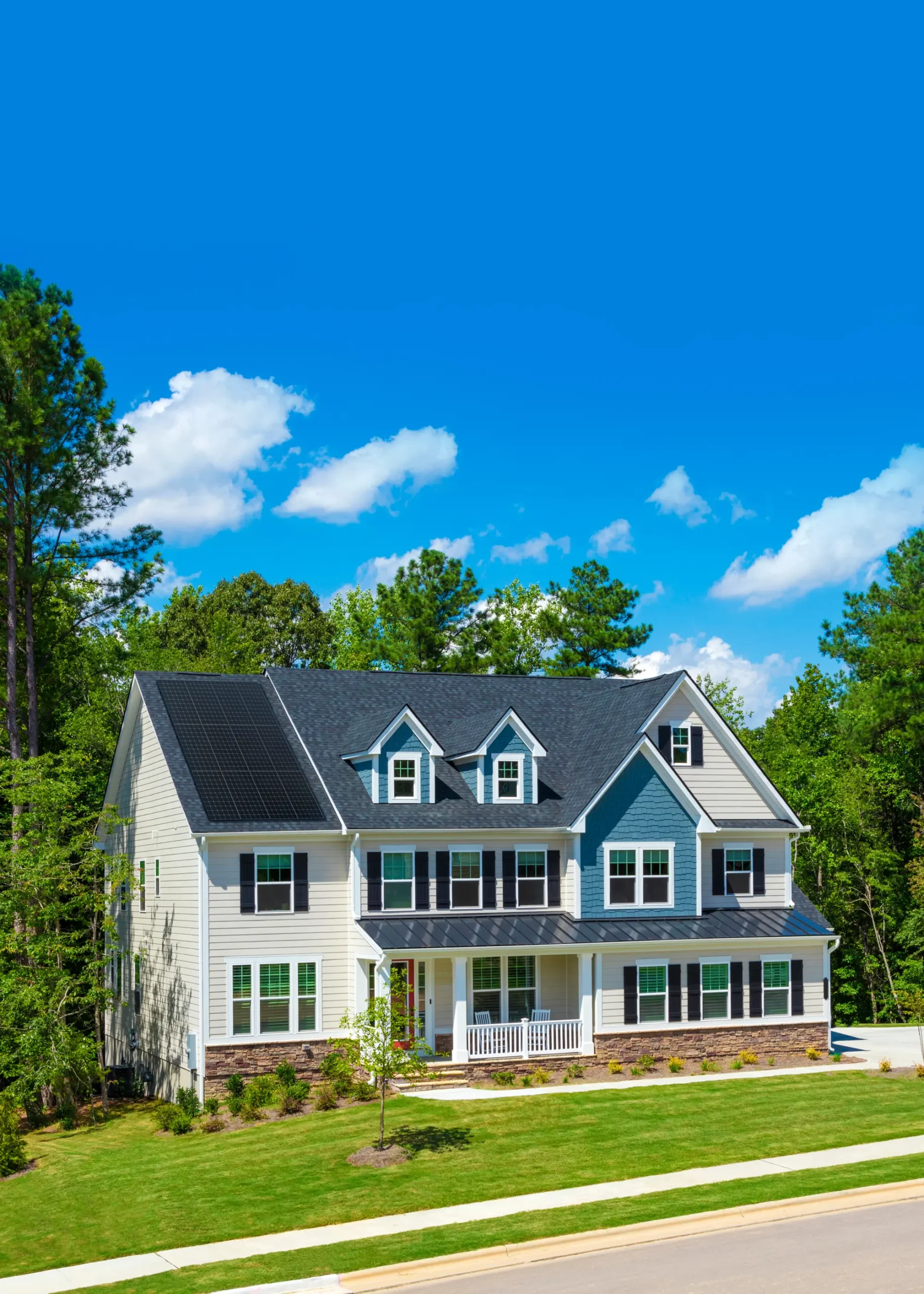 Solar panels on a New Jersey rooftop