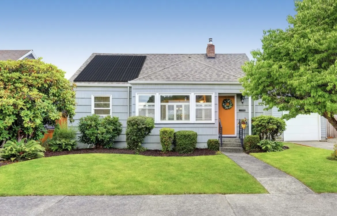 New Jersey home with a rooftop solar array