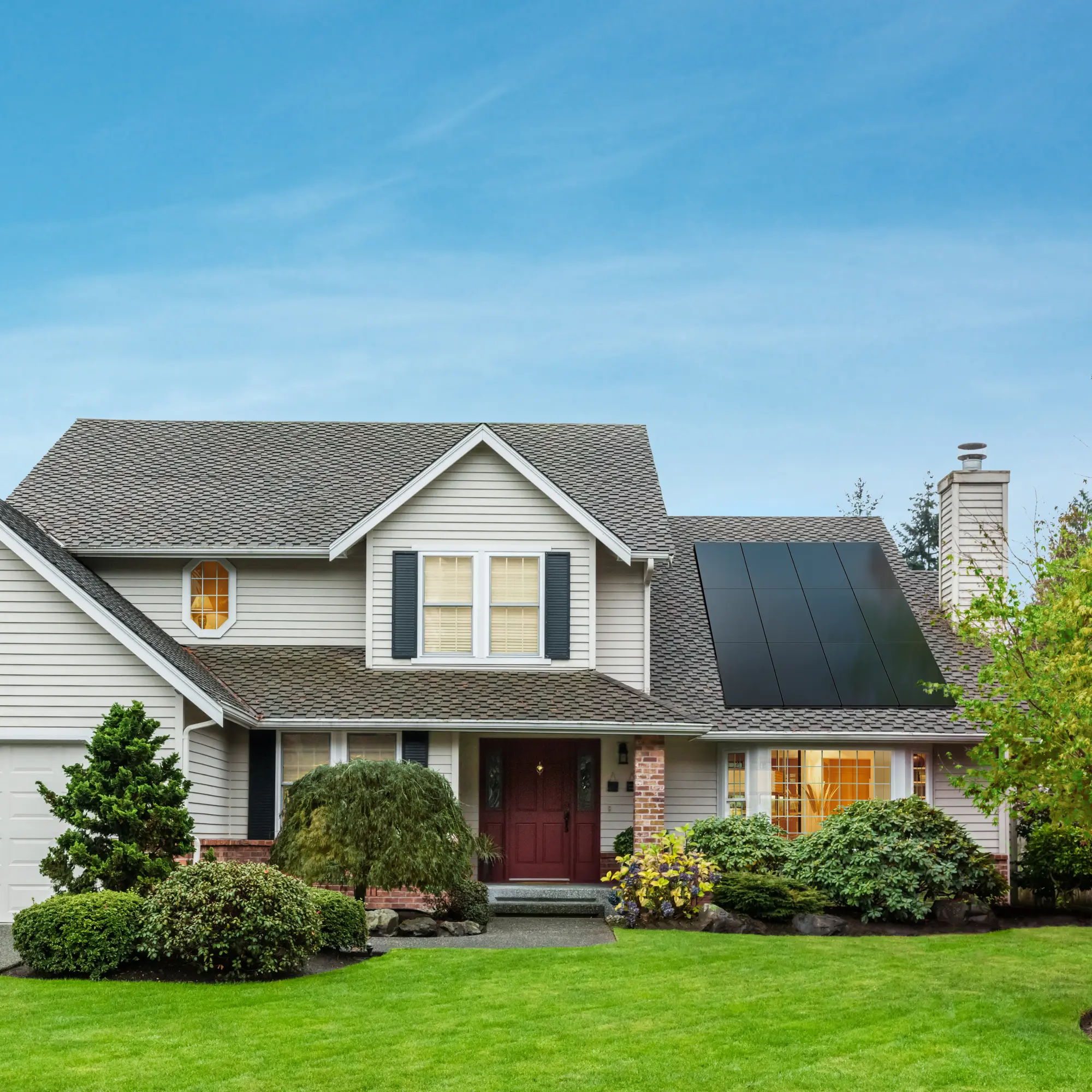 Two-storey New Jersey home with a new roof